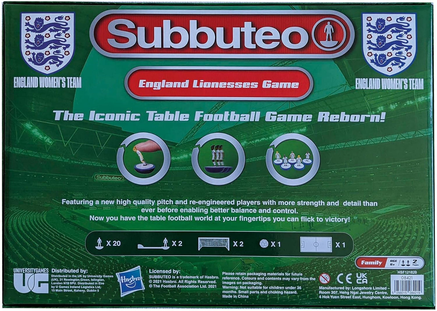 Subbuteo Official England Lionesses Main Game for Age 6 Years and Over UKUK