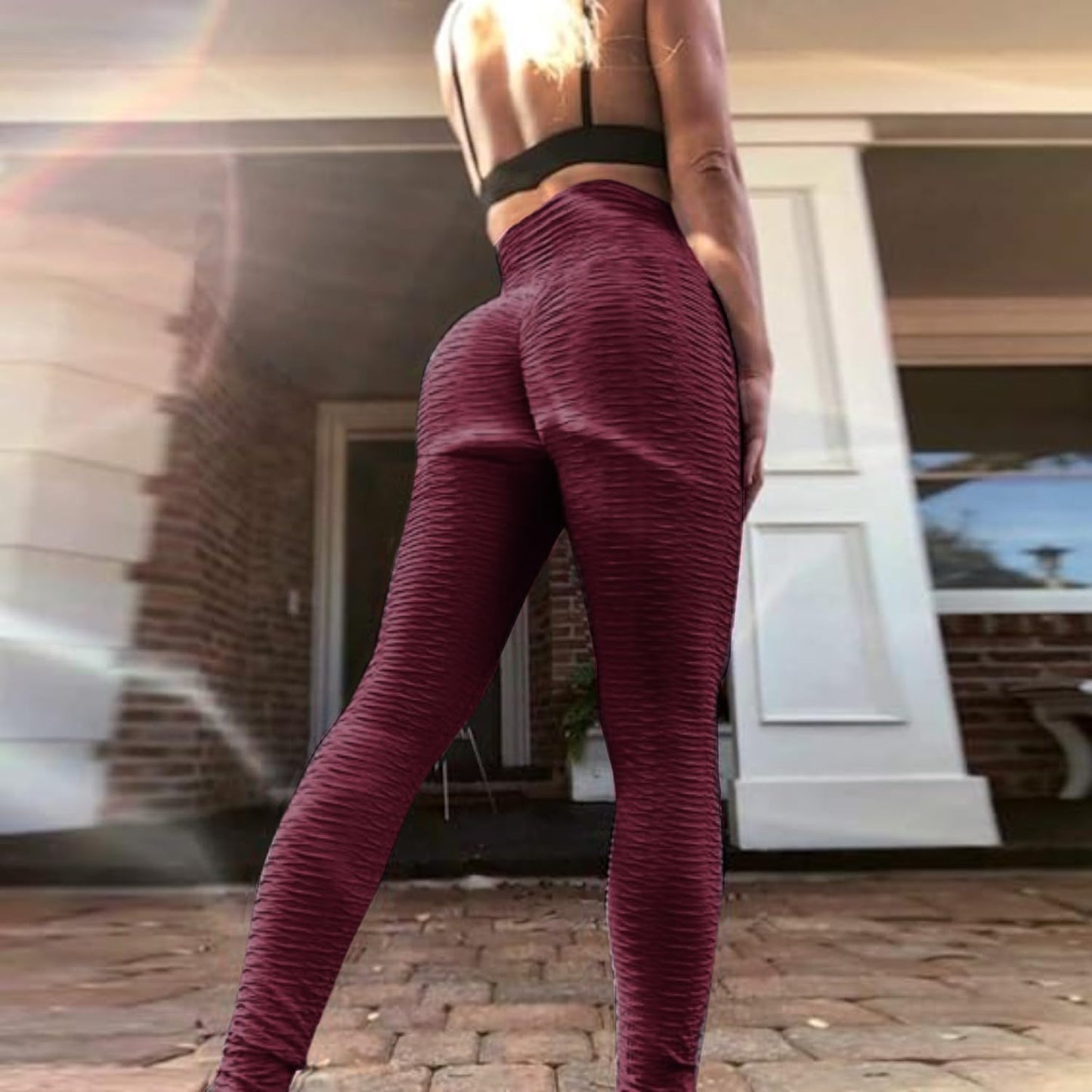 Butt Lifting Workout Tummy Control Leggings for Women Tiktok High Waisted Yoga Pants Scrunch Gym Booty Tights