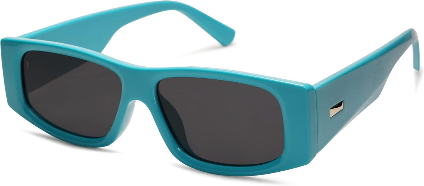 Trendy Y2K Rectangle Polarized Sunglasses for Women Men Fashion Designer Rave Sunglasses SJ2228