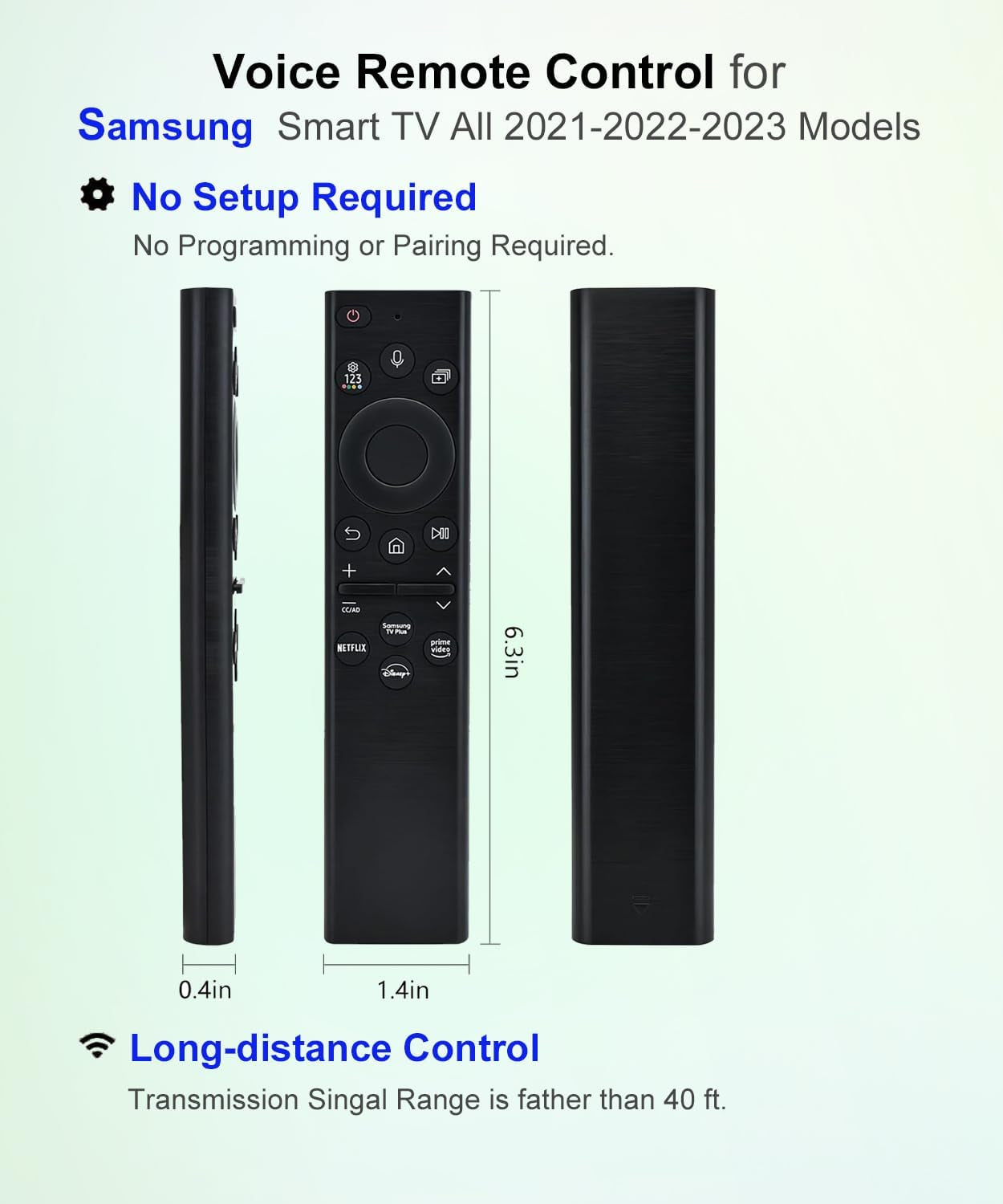 Voice Remote Control Universal for Samsung QN85D QN90D QN800D QN900D S90D S95D LS03D Q60D Q70D Q80D DU7200 DU8000 DU9000 QE1C the Frame the Serif Series 4K 8K QLED Smart TV Replacement