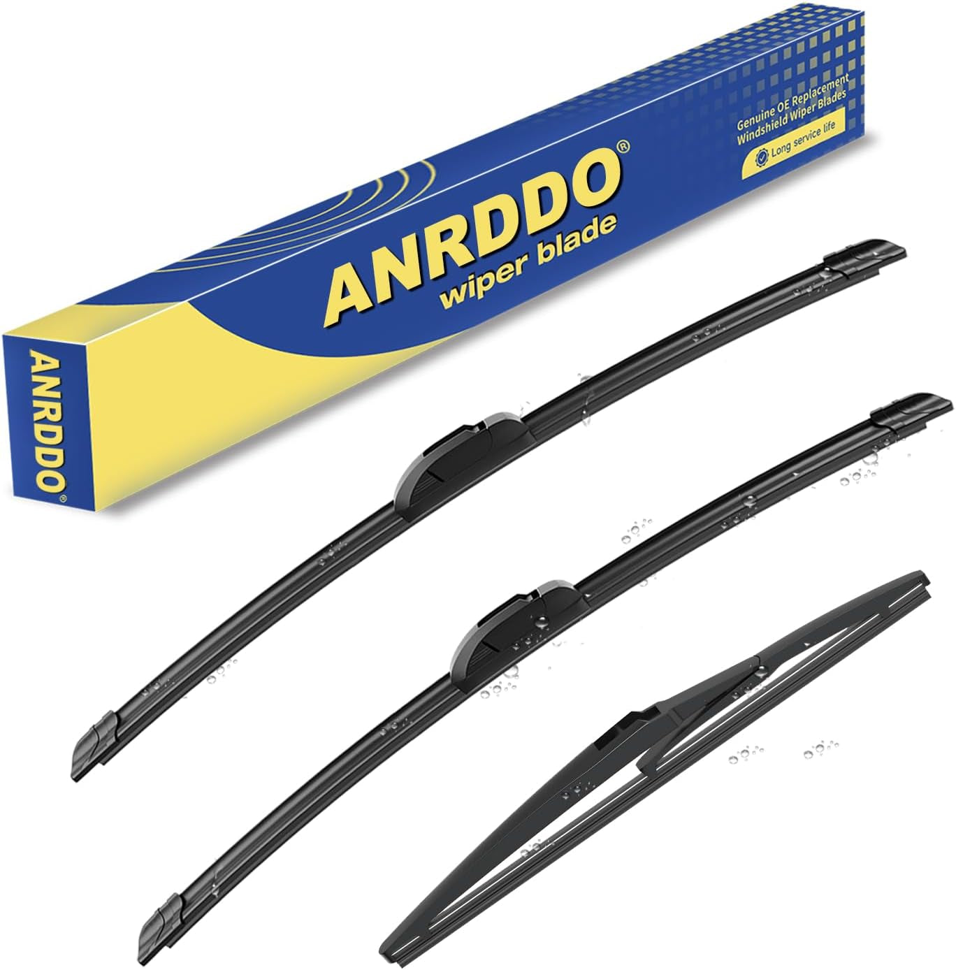 3 Wipers Factory Replacement for Toyota Rav4 2013-2018 Original Equipment Windshield Wiper Blades Set 26"+16"+10" (Set of 3)