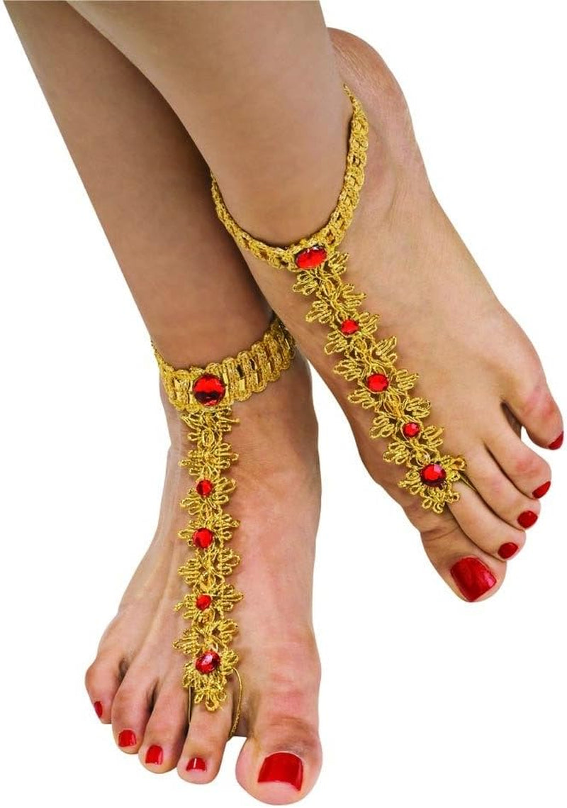 Bollywood Jeweled Fabric Costume Foot Decoration