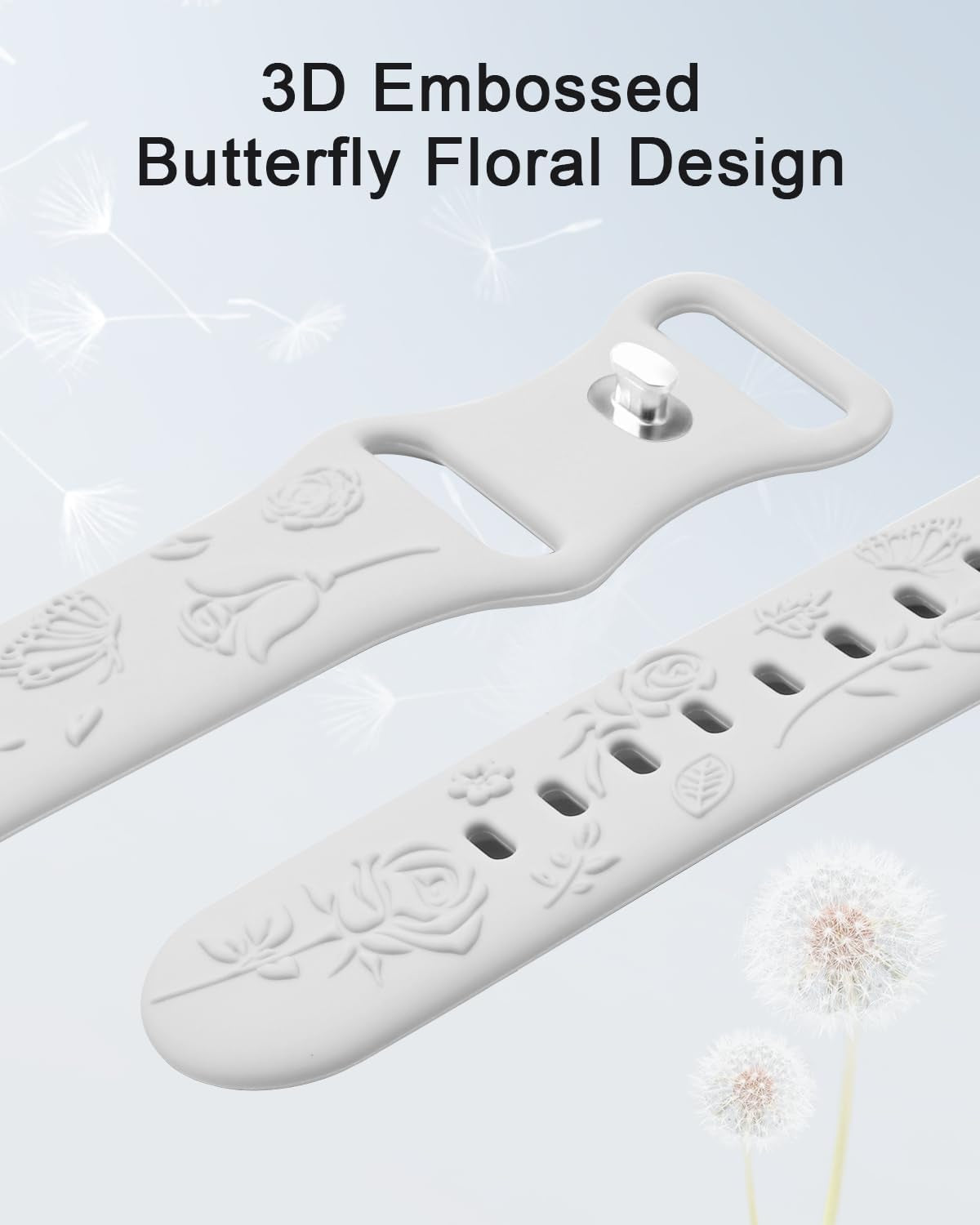 Engraved Bands Compatible with Apple Watch Band 40Mm 41Mm 38Mm 42Mm 44Mm 45Mm 49Mm Women, Soft Silicone Sport Apple Watch Band for Iwatch Bands Series SE Ultra 9 8 7 6 5 4 3 2 1