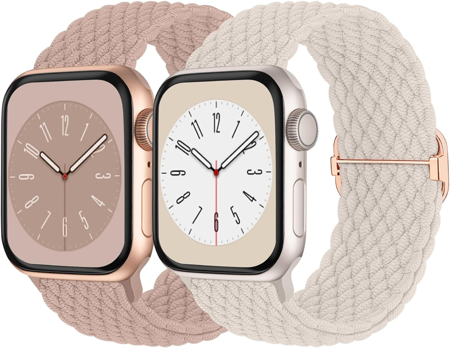Braided Solo Loop Compatible with Apple Watch Band 38Mm 40Mm 41Mm 42Mm 44Mm 45Mm 49Mm Women Men, Adjustable Stretchy Bands Elastic Sport Wristbands for Iwatch Series 9 8 7 6 5 4 3 2 1 SE Ultra 2 Ultra