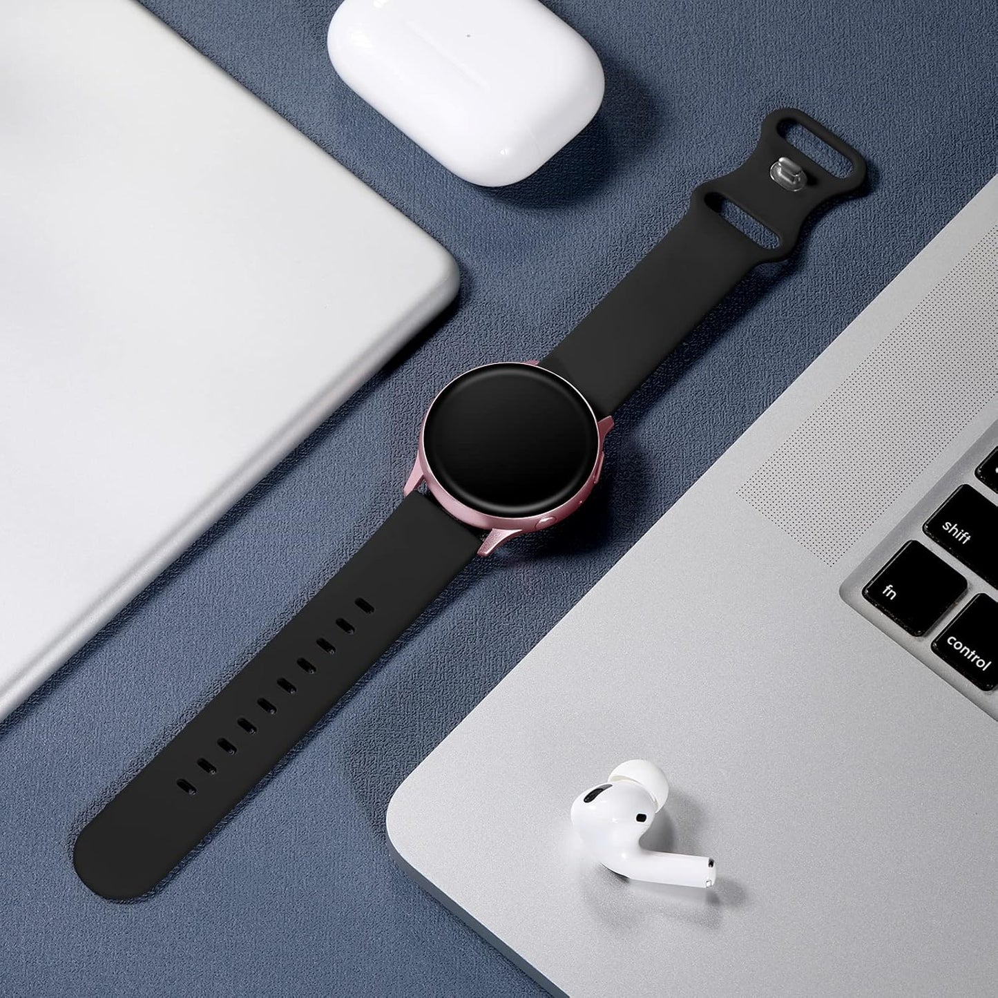 Band Compatible with Samsung Galaxy Watch 7/6/5/4 Band/Active2 40Mm 44Mm,Galaxy Watch 3 41Mm,Galaxy Watch 42Mm Classic/Gear Sport Smartwatch,20Mm Silicone Watchband Sport Strap for Women Men