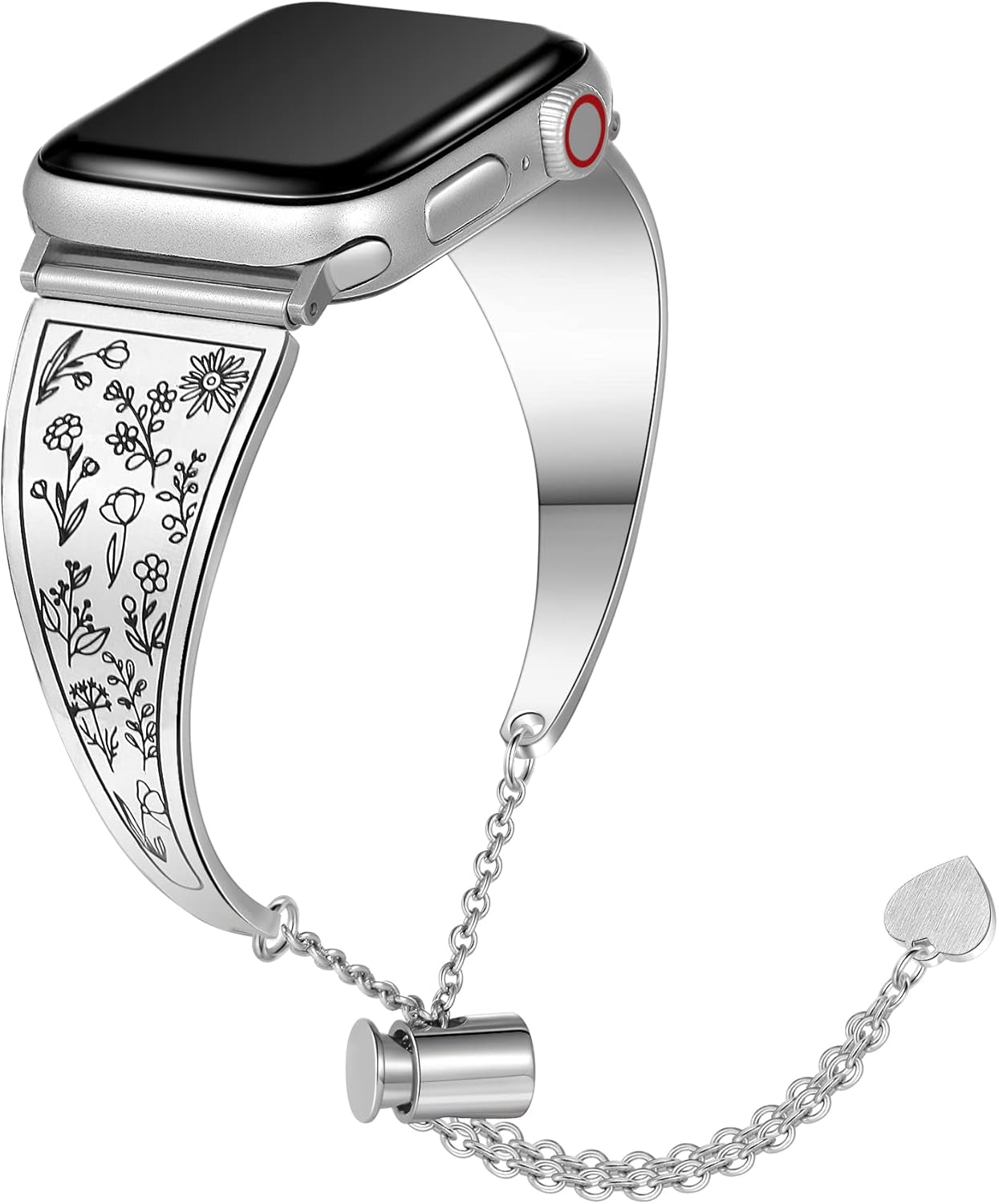 Compatible with Apple Watch Band 38Mm 40Mm 41Mm 42Mm 44Mm 45Mm,Stainless Steel Bangle Bracelet Band for Iwatch Series