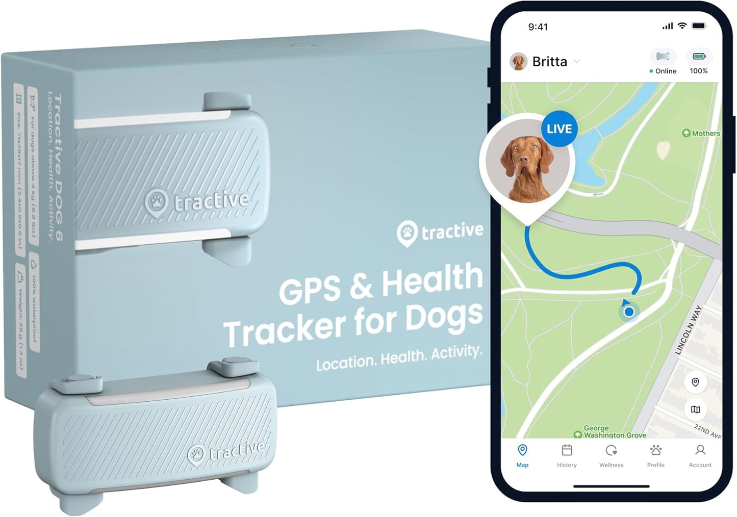 GPS Dog Tracker (2025 Release) | Real-Time Pet Location Tracker | Health & Wellness Alerts | Virtual Fence for Dogs | Bark Monitoring | Dog Collar Attachment (Black) TRUCK DRIVER