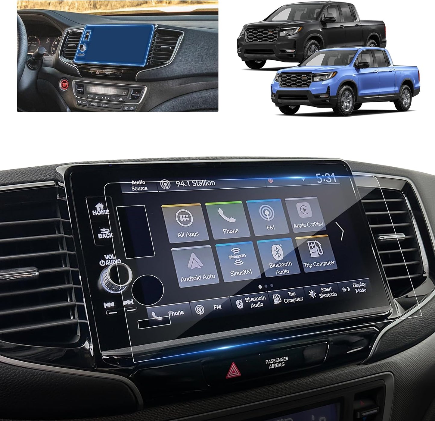 2024 F150 Lightning Screen Protector for 2022-2024 Ford F-150 Lightning Platinum/Lariat/Flash SYNC 4A 15.5In Electric Truck Accessories Tempered Glass Protective Film TRUCK DRIVER