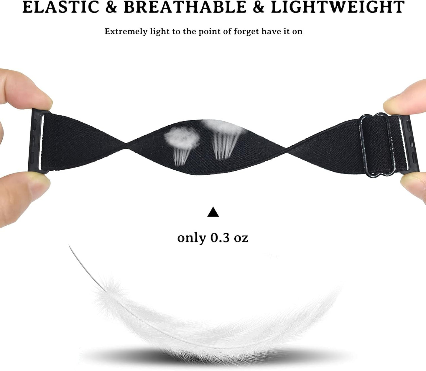 Stretchy Nylon Solo Loop Compatible with Apple Watch Bands 38Mm 40Mm,Adjustable Braided Sport Elastic Watch Strap for Iwatch Series 6/SE/5/4/3/2/1