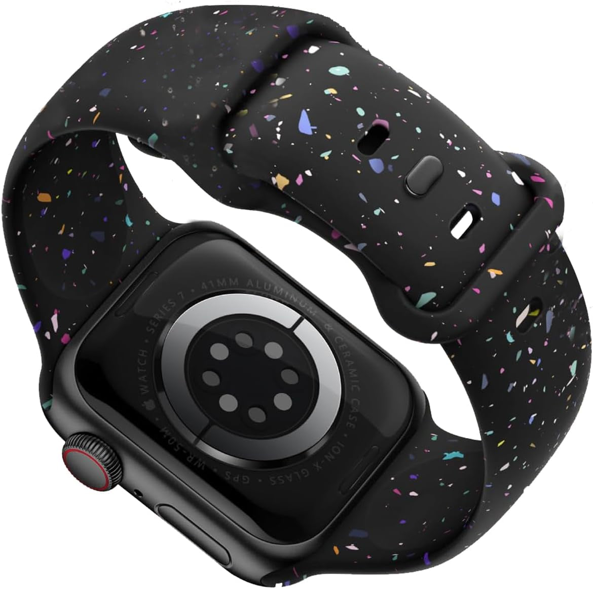 Sport Band Compatible with Apple Watch Band 38Mm 40Mm 41Mm 42Mm 44Mm 45Mm 46Mm 49Mm for Women Men,Recycled Plastic Soft Silicone Strap for Iwatch Series 10/9/8//7/6/5/4/3/2/1/Se2/Se/Ultra/Ultra 2