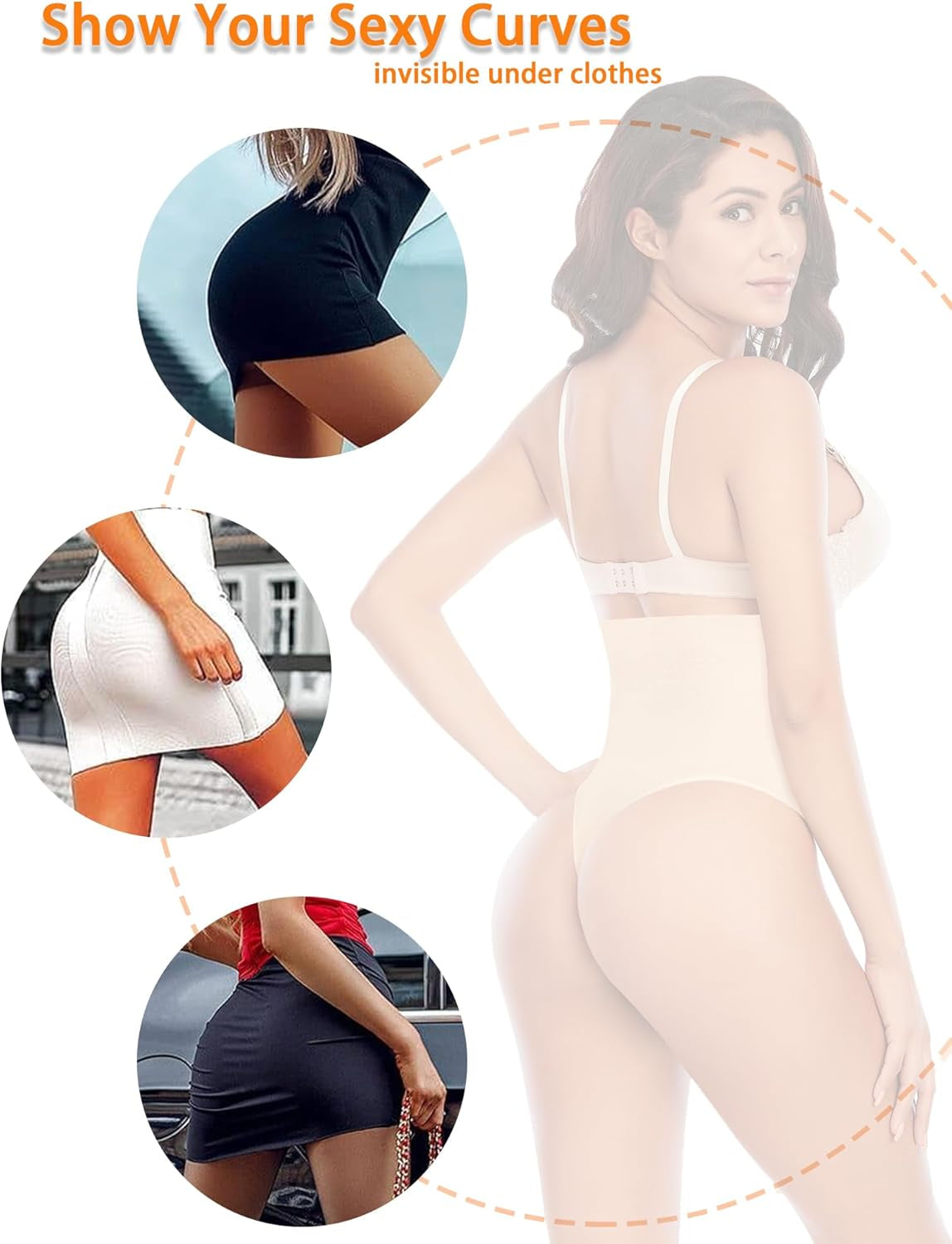 Tummy Control Thong Shapewear for Women Seamless Shaping Thong Panties Body Shaper Underwear