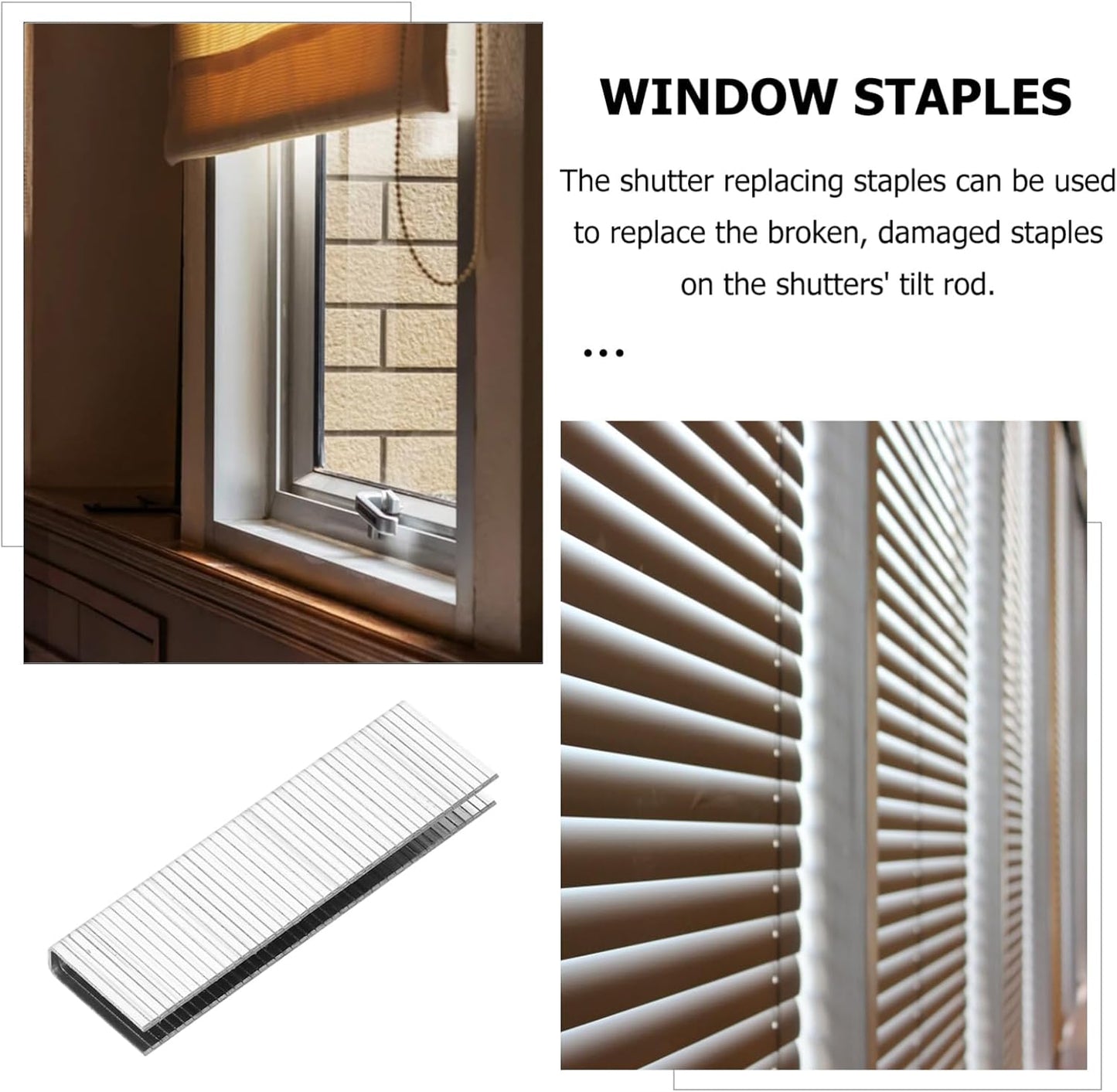 40Pcs Shutter Nails Shutter Staples Plantation Shutter Repair Kit Blinds for Windows Indoor Window Shutters Wood Shutters Exterior Plantation Shutters Tilt Rod Standard Staples
