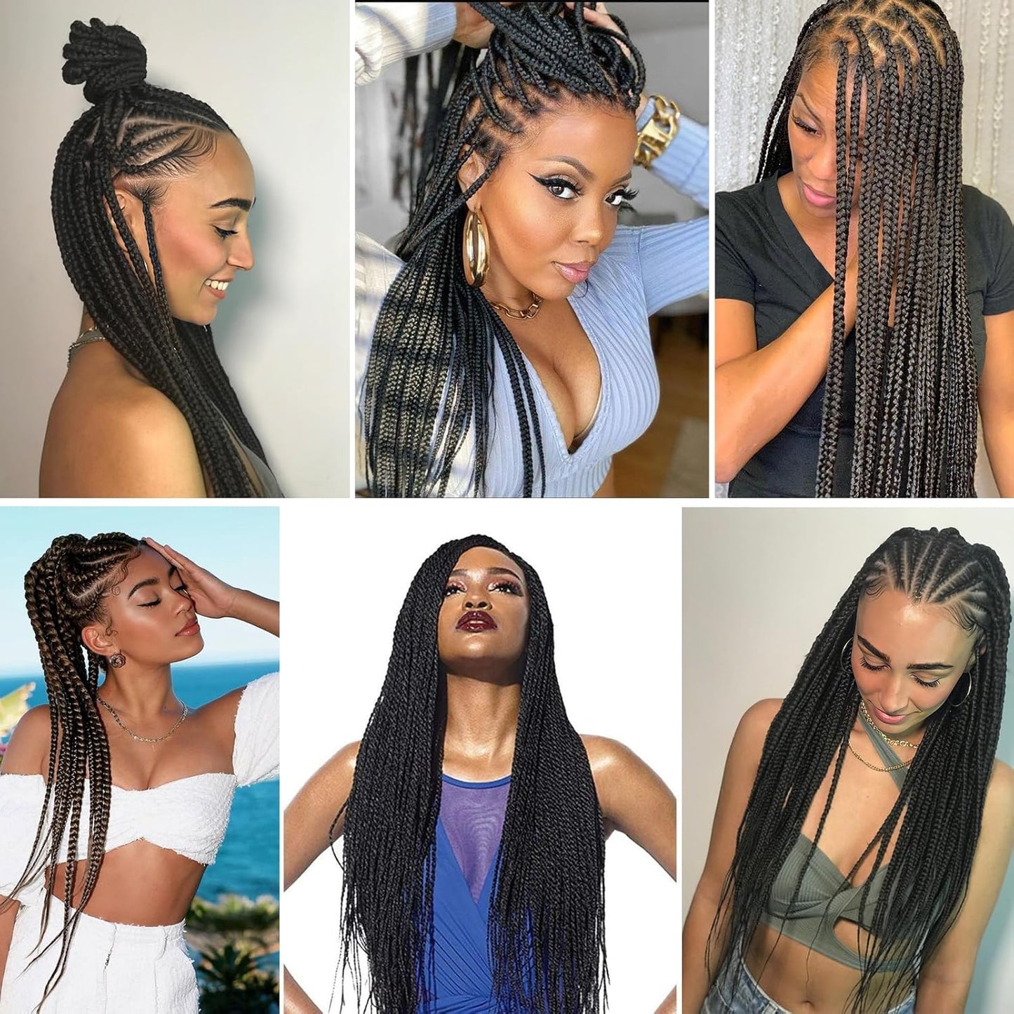 Black Braiding Hair Pre Stretched 26 Inch 2 Packs (3.9Oz/Pack)Pre Stretched Braiding Hair Long Straight Kanekalon Braiding Hair Soft Yaki Synthetic Hair for Braiding (1B Braiding Hair)