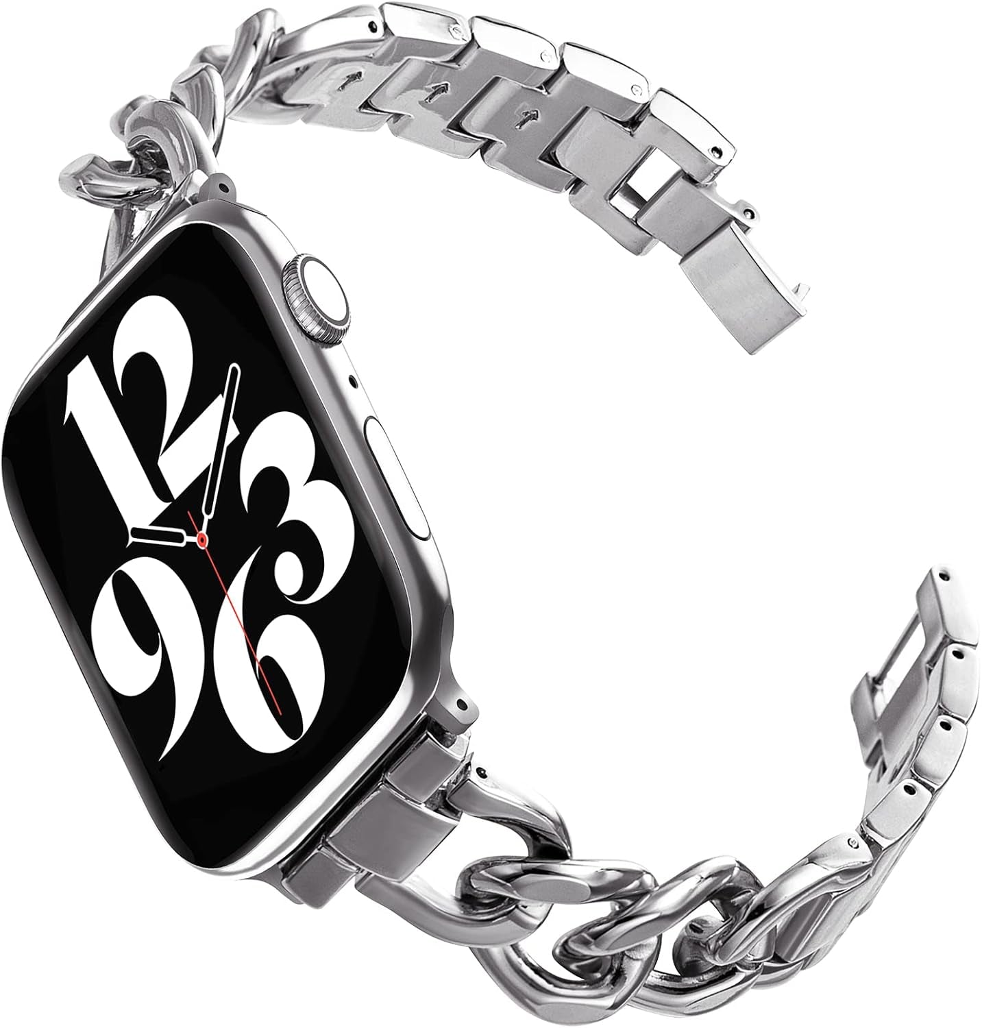 Stainless Steel Metal Band Compatible with Apple Watch Band 38Mm 40Mm 41Mm 42Mm 44Mm 45Mm Women Bracelet Replacement Wristband Strap for Iwatch Series 8/7/6/5/4/3/2/1 Ultra SE