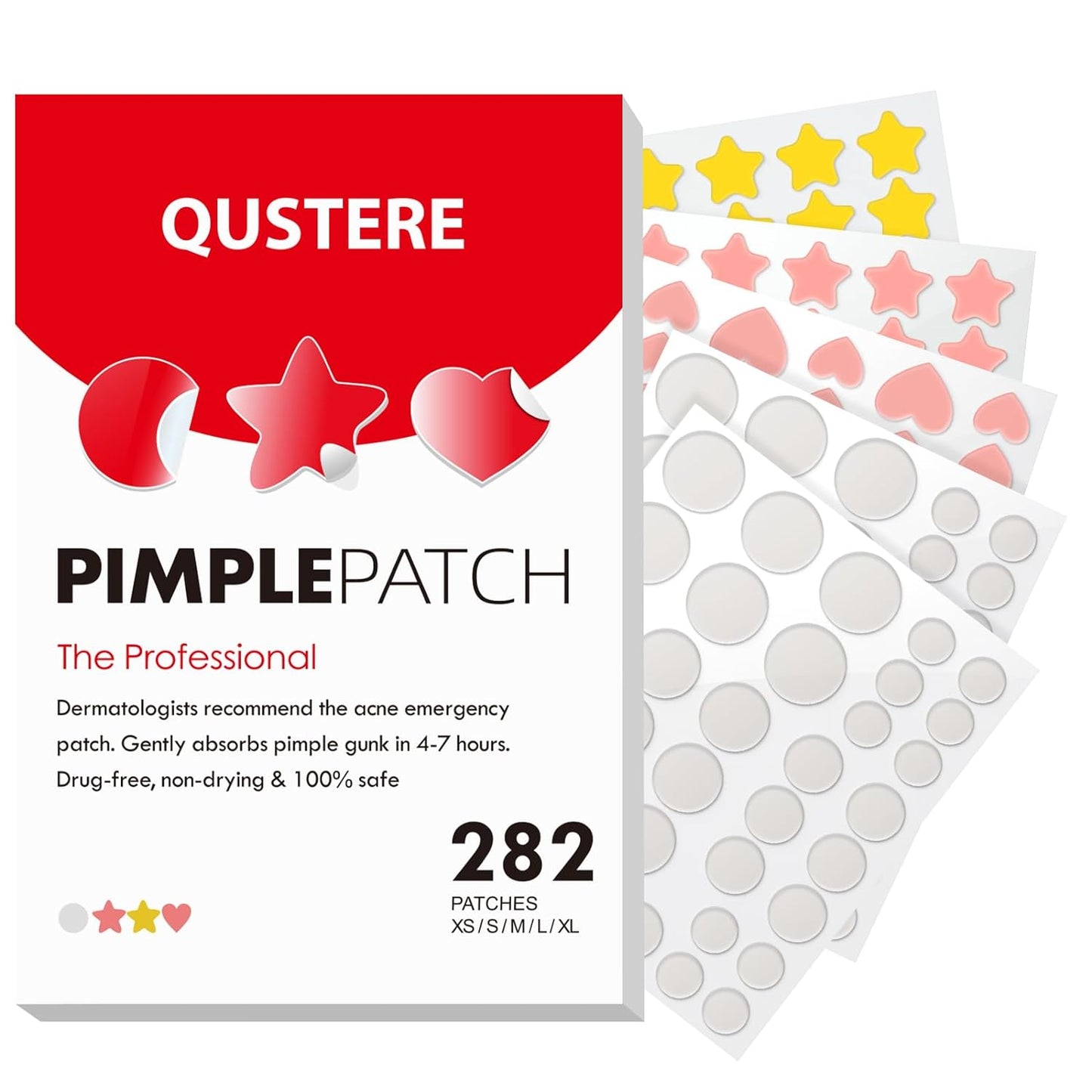 Pimple Patches for Face, Hydrocolloid Acne Patches, Cute round Shape Zit Covers, Spot Stickers with Tea Tree, Salicylic Acid & Cica Oil| 2 Sizes (9Mm, 12Mm) |288 Count