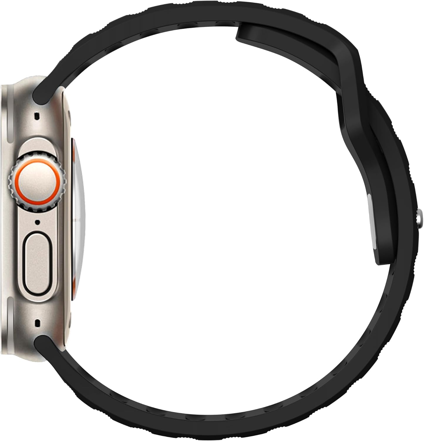 UC1 Sport Band Compatible with Apple Watch Bands Ultra Se 49Mm 45Mm 44Mm 42Mm 41Mm 40Mm 38Mm Men Women Series 9 8 7 6 5 4 3 2 1 Iwatch Strap Silicone Black