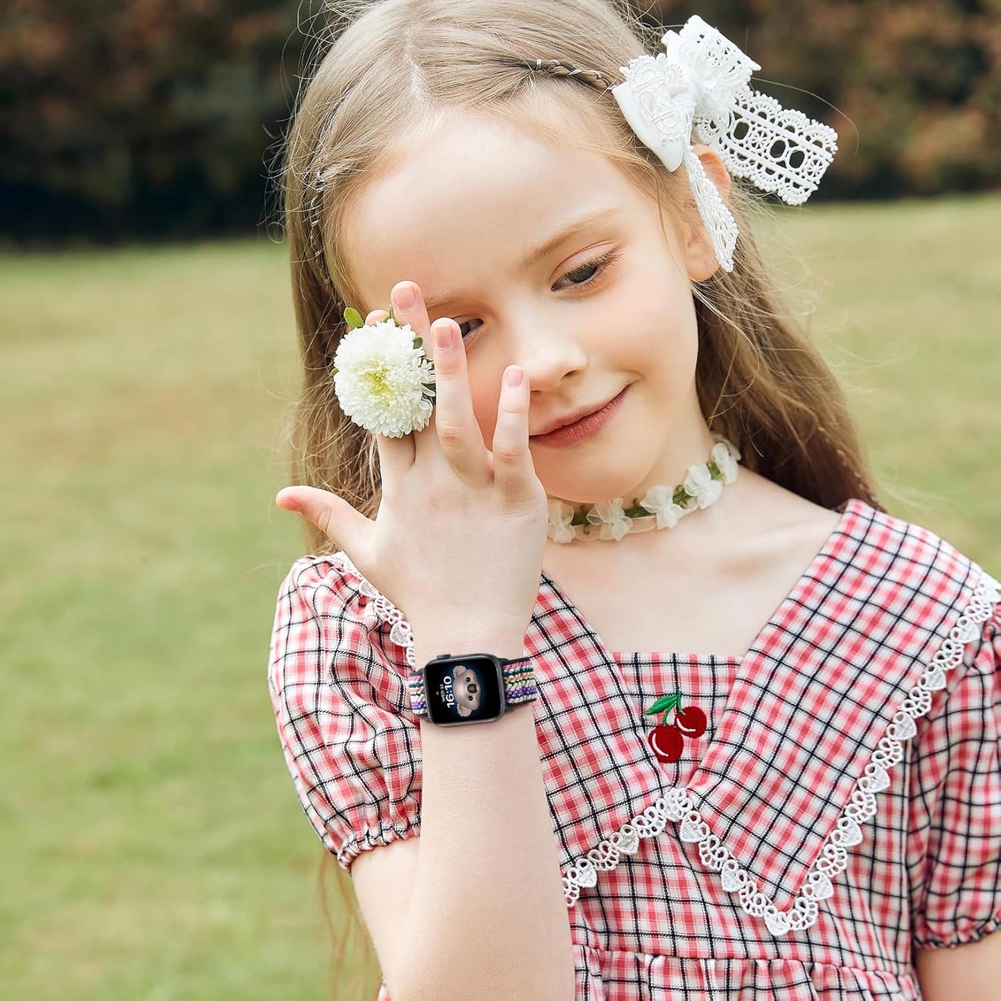 Nylon Band Compatible with Kids Apple Watch Ultra Series 8 7 6 5 4 3 SE Se2,Soft Loop Strap for Iwatch Boy Girl Small Wrist.