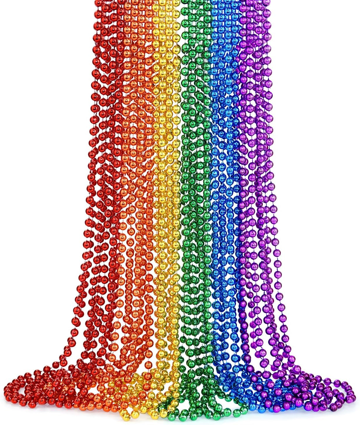 15 PCS St. Patricks Day Necklaces, Green Mardi Gras Christmas Bead Necklaces, 33" 7 Mm St. Patricks Day Green Beads St. Patricks Day Accessories for Mardi Gras, St. Patricks Day Party Favors