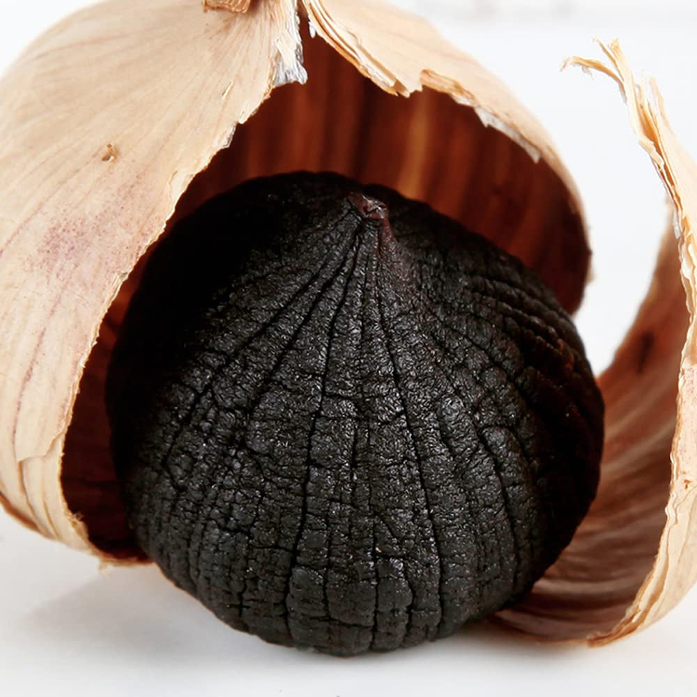Black Garlic,Fermented Black Garlic,Allium Sativum,Heisuan,Black Garlic Organic,Whole Bulbs,Easy Peel,All Natural,Healthy Snack, Ready to Eat (250 G(0.55 Pound)) TLBH