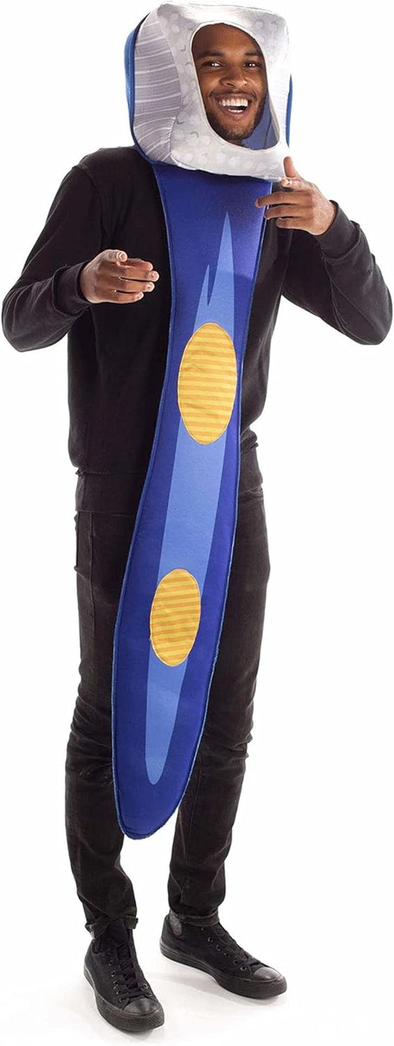 Tidy Toothbrush Costume Outfit - One Piece, Adult Size Halloween Costumes for Women and Men - Funny Costumes for Adults Made of Wrinkle and Shrink Resistant Polyester - 1Ct