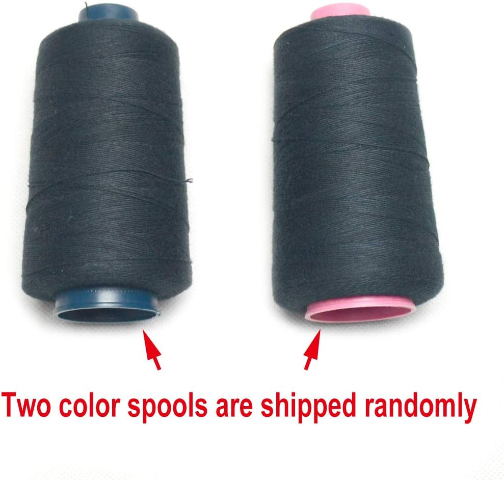Black Weaving Thread 100% Polyester for Making Wig Sewing Hair Weft Hair Extension 1Pc (1Pc, Black)