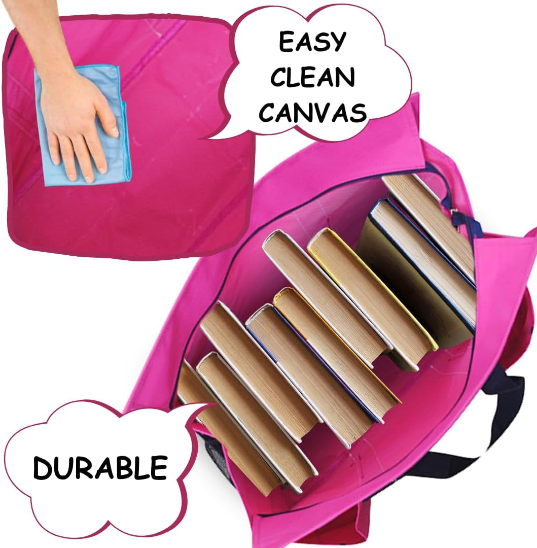 Utility Water Resistant Tote Bag, Top Zipper Closure, Perfect Gifts for Working Women, Nurses, Gym Bag