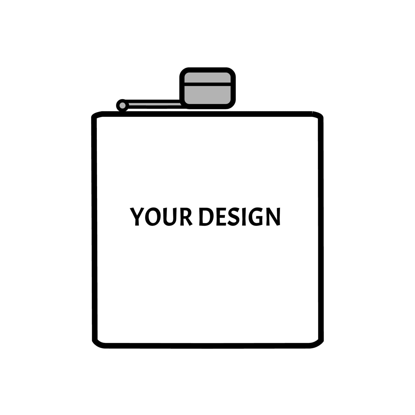 CUSTOM Stainless Steel Flask, 6oz Wedding Parties