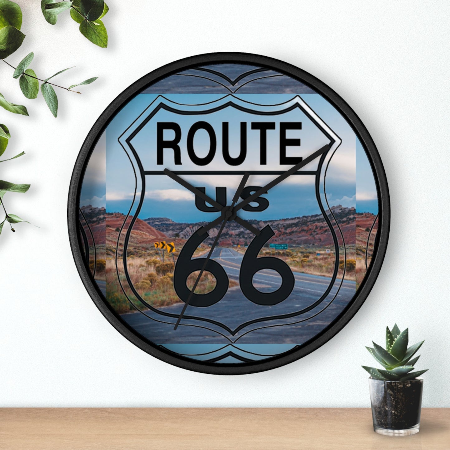 US ROUTE 66 HIGHWAY Wall Clock
