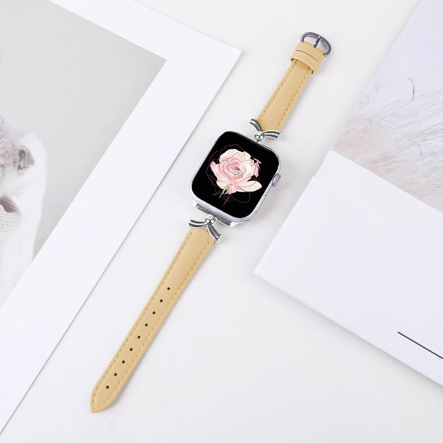 Leather Band Compatible with Apple Watch 38Mm 40Mm 41Mm 42Mm 44Mm 45Mm 49Mm Ultra, Replacement Handmade Leather Strap for Iwatch