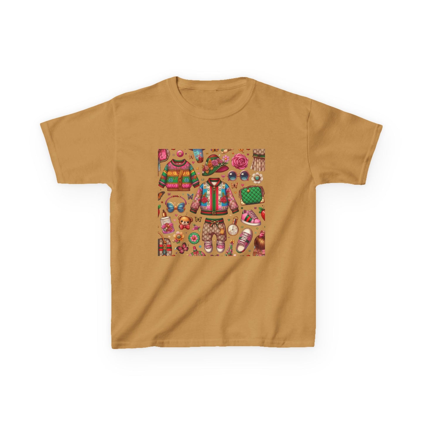 Whimsical Gucci-Inspired Kids' Tee with Fun Patterns for Playful Days