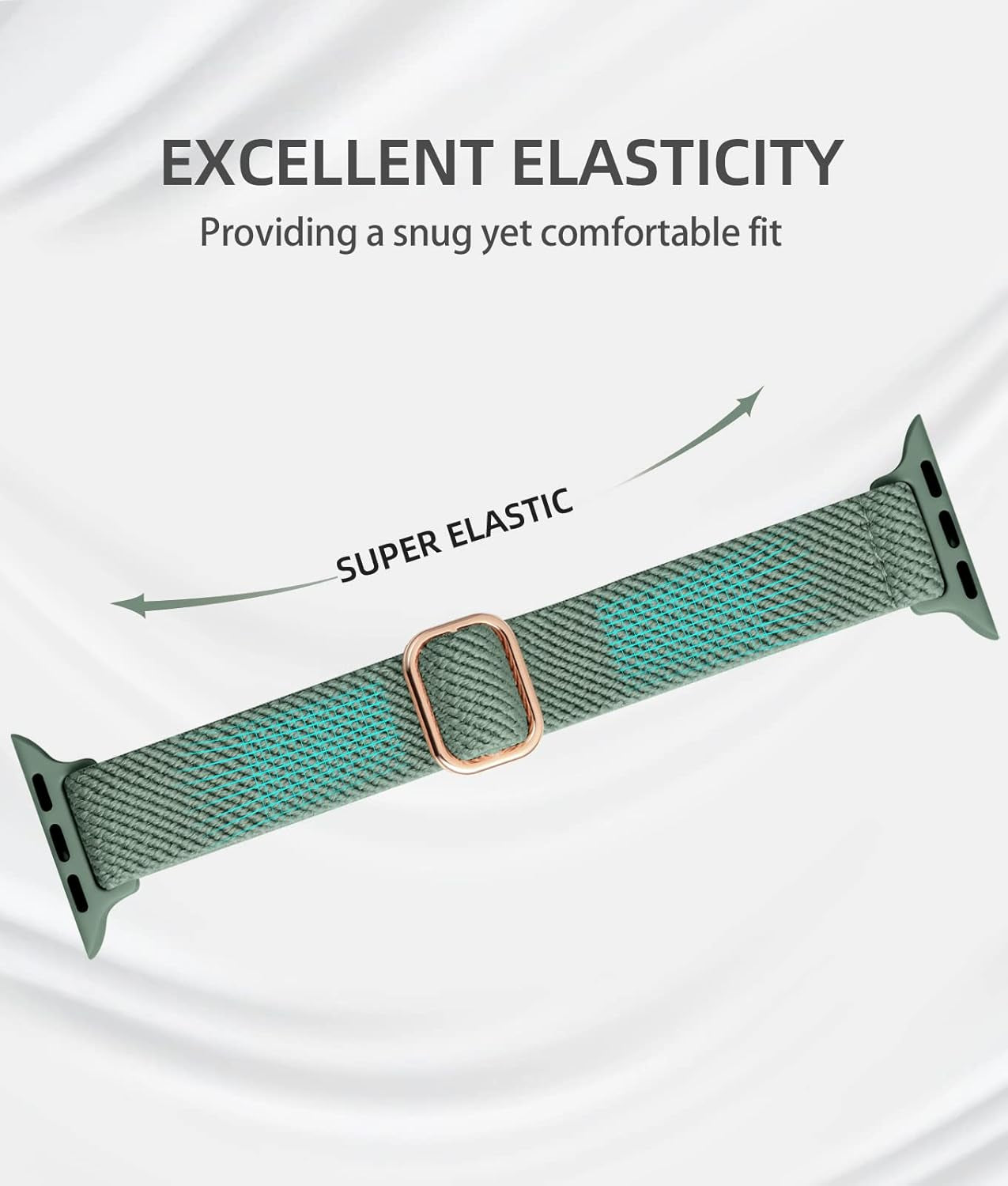 Stretchy Band Compatible with Apple Watch Bands 40Mm 41Mm 38Mm Womens, Cute Thin Elastic Nylon Braided Comfortable Replacement Slim Wristbands for Iwatch SE Series 8 7 6 5 4 3 2 1, (Package B)