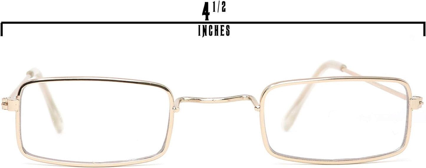 Old Man Costume Glasses - Rectangular Granny Dress up Eyeglasses - 1 Pair