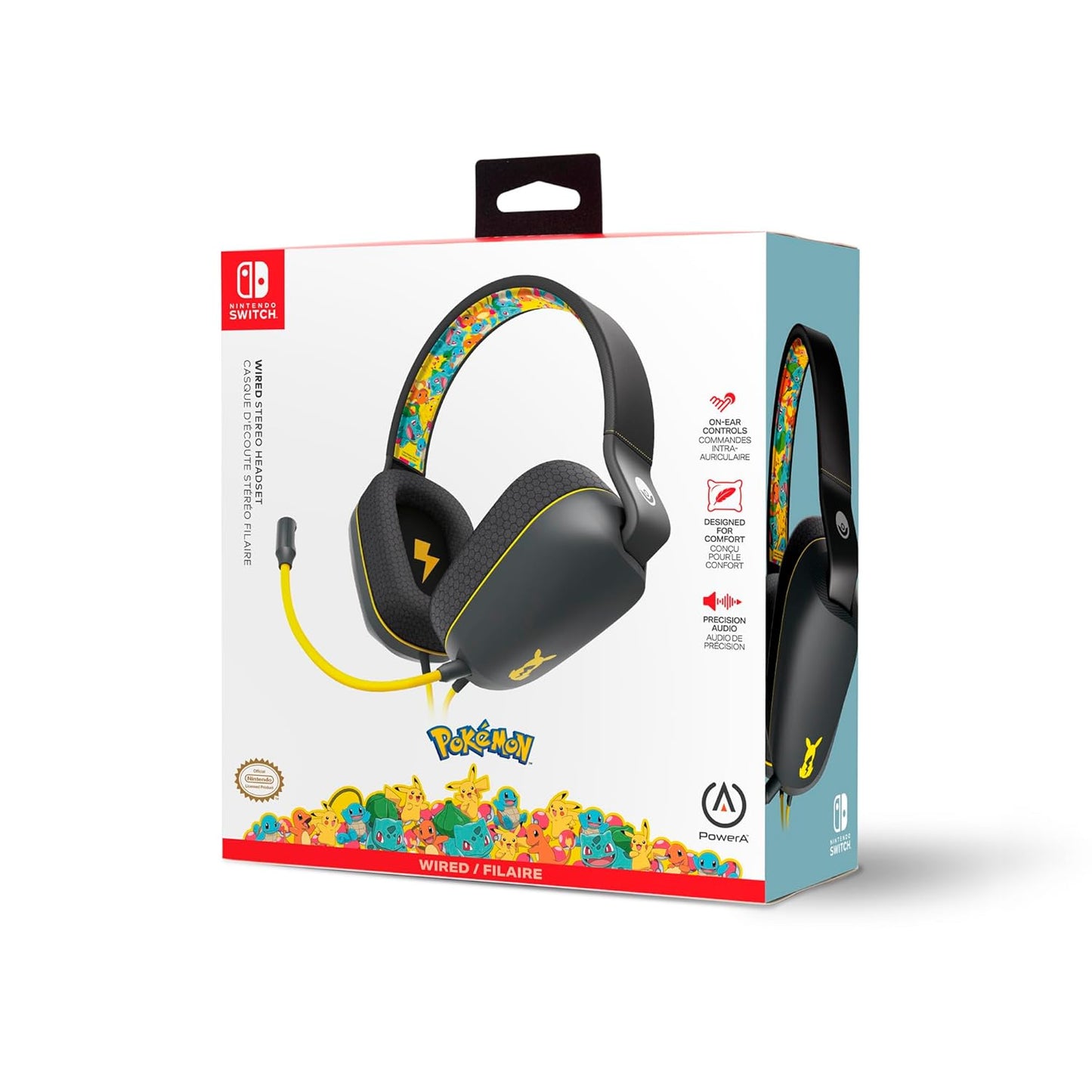 Wired Stereo Headset for Nintendo Switch - Pokémon: Kanto Friends, 3.5 Mm, Wired, Stereo, Officially Licensed