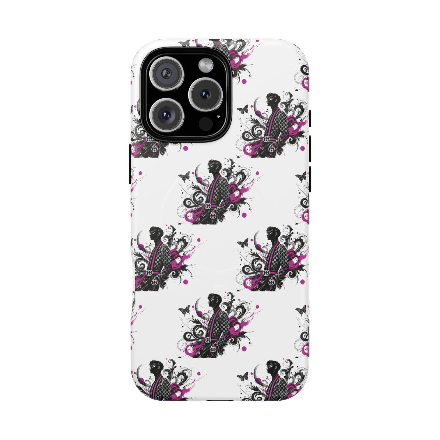 Stylish Tough Magnetic Phone Case with Vibrant Floral Design