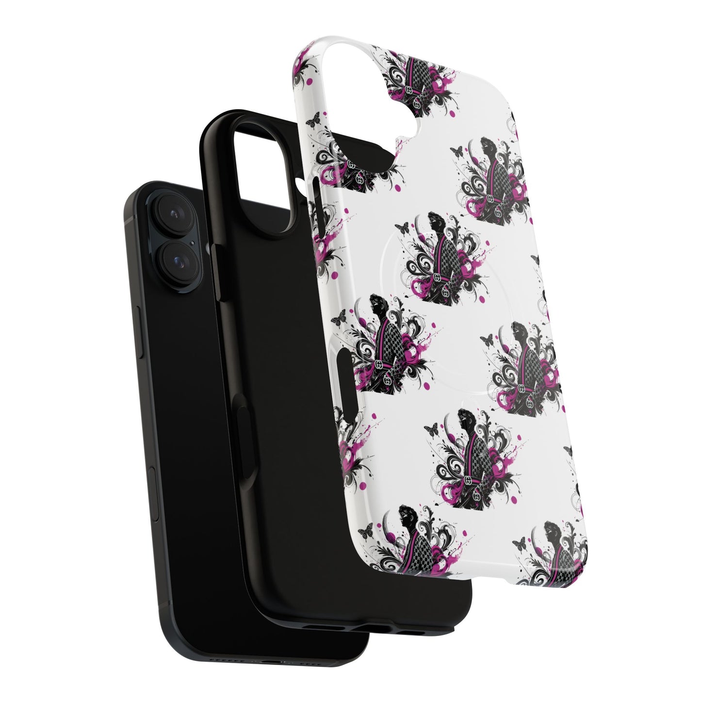 Stylish Tough Magnetic Phone Case with Vibrant Floral Design