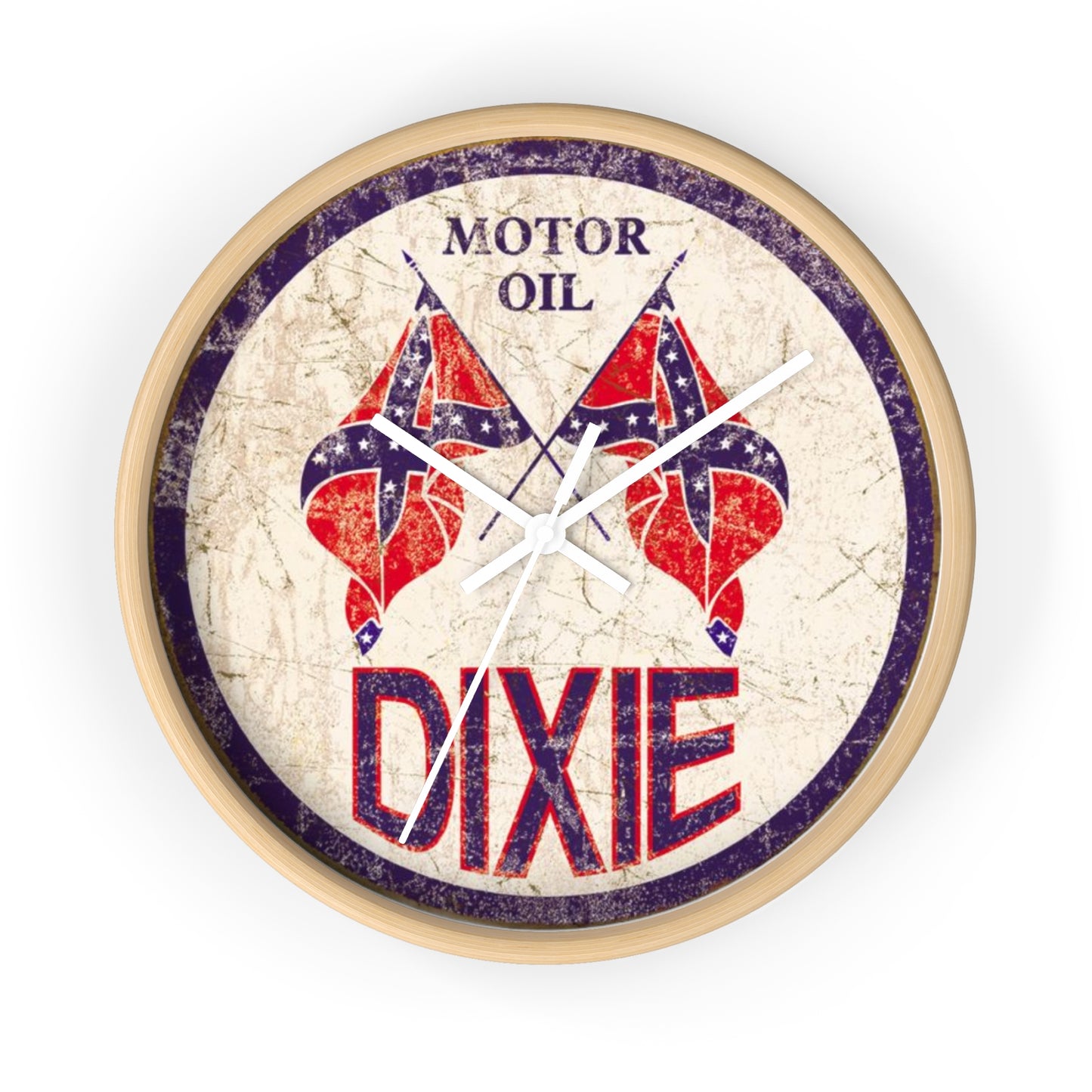 Retro Wall Clock - Dixie Motor Oil Design