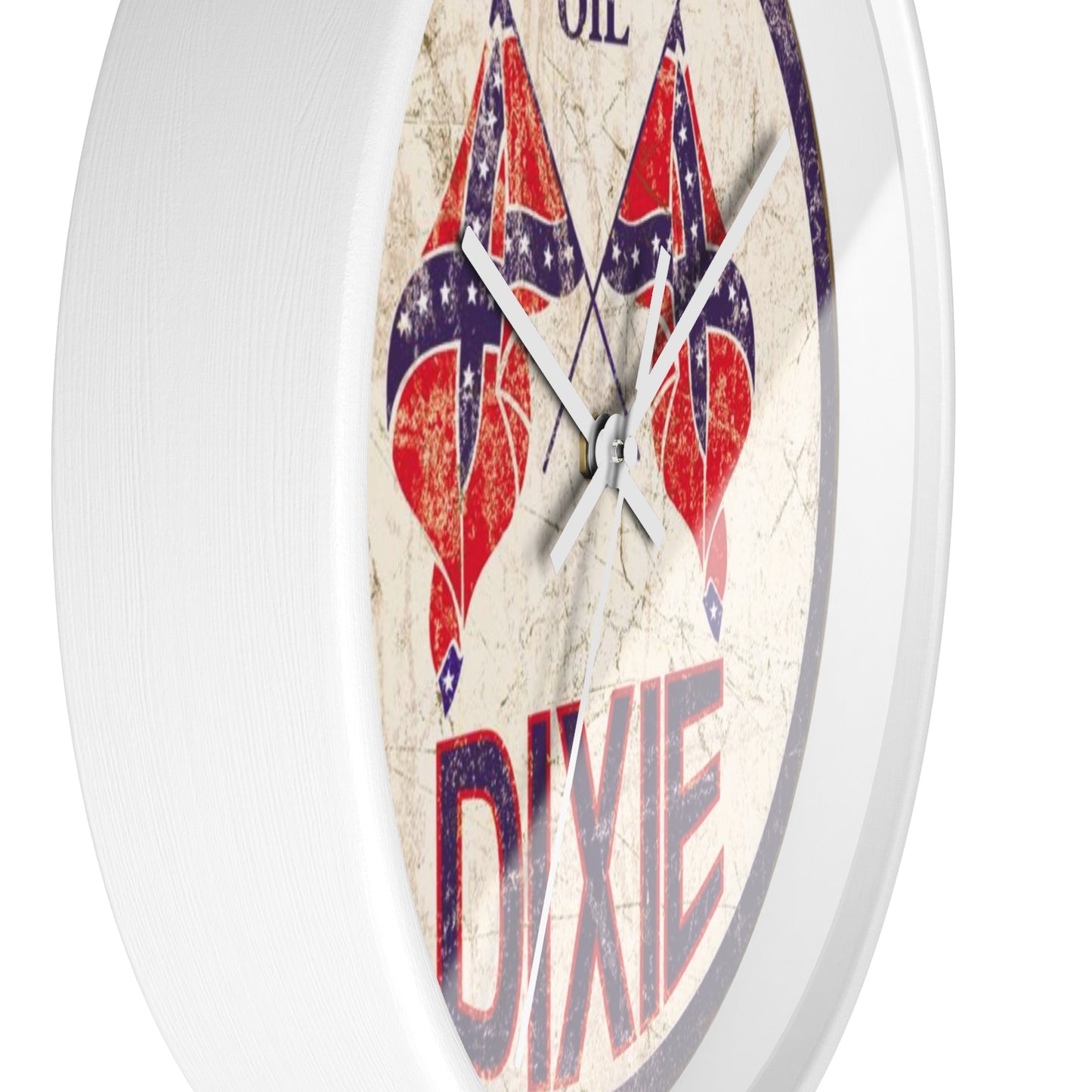 Retro Wall Clock - Dixie Motor Oil Design
