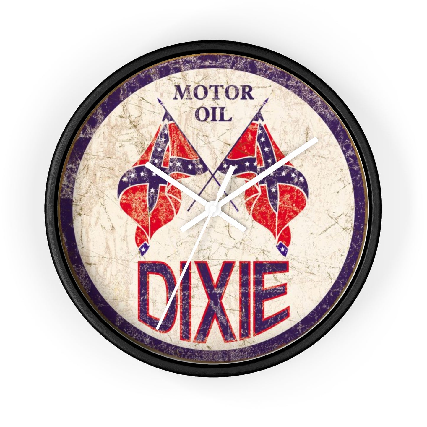 Retro Wall Clock - Dixie Motor Oil Design