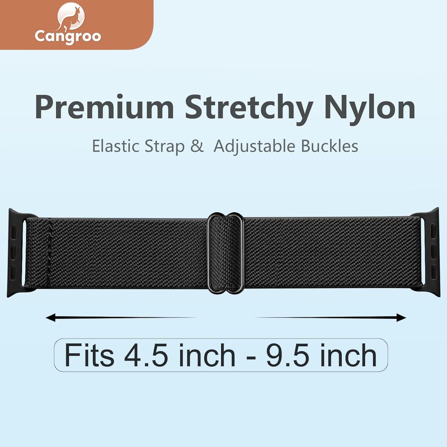 Stretchy Nylon Band Compatible with Apple Watch Series 9 8 7 45Mm 41Mm Ultra 2 Band 49Mm Series 6 5 4 SE 44Mm 40Mm Series 3 2 1 38Mm 42Mm Men Iwatch Bands Womens Elastic Solo Loop Sports Strap