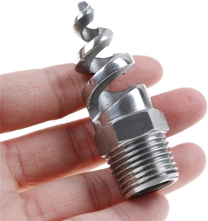 1/2" Male Spiral Cone Atomization Nozzle Stainless Steel(316) Dust Remove Atomized Sprayer for Gas Cooling, Washing, Fire Proof (Pack of 3)