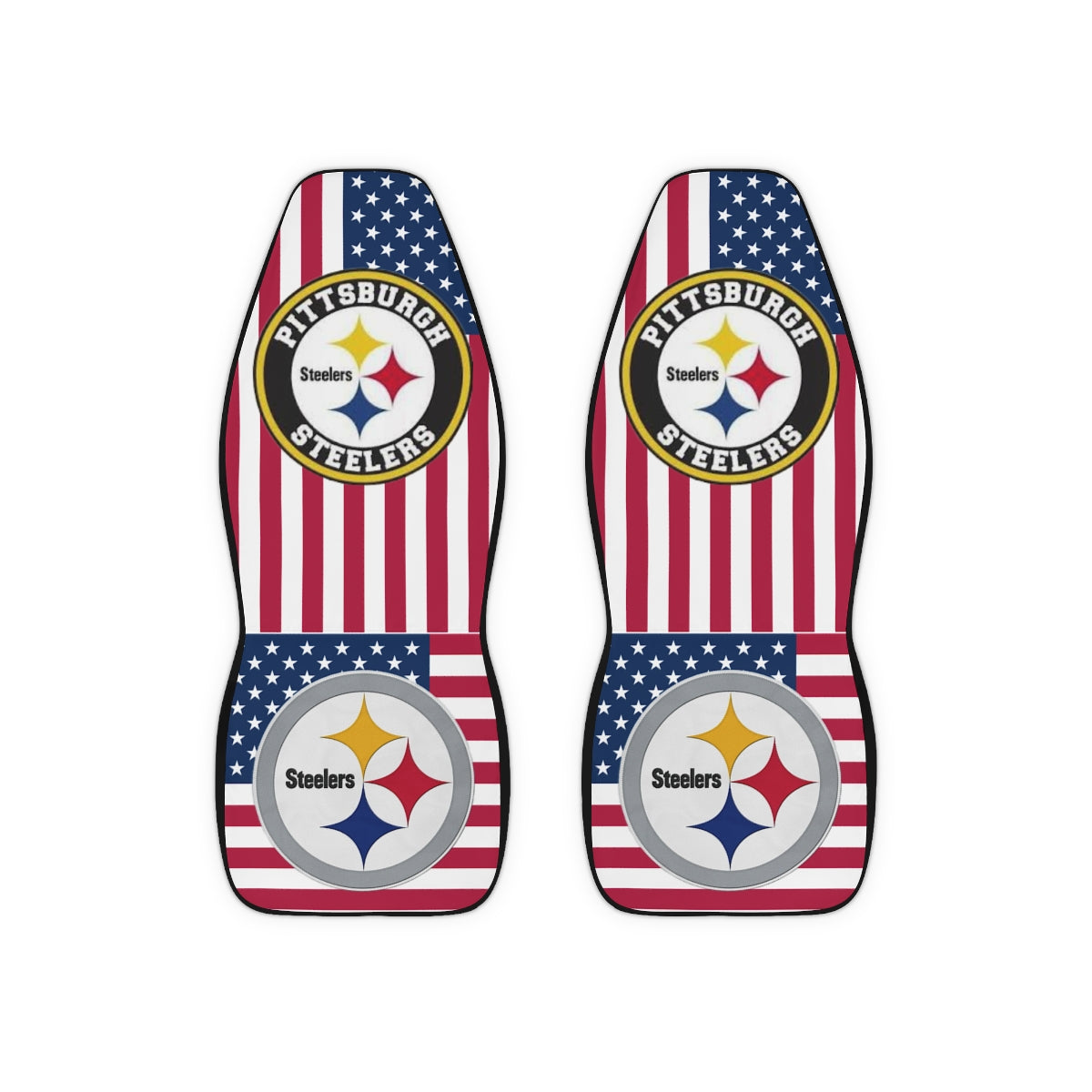 Car Seat Covers - Pittsburgh Steelers Patriotic Team Décor