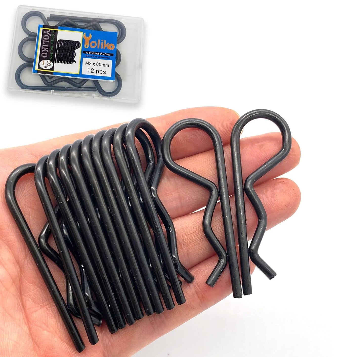 6 Pcs Heavy Duty Hitch Pins Clip R Clips Spring Retaining Wire Hair Pins Cotter Pin Strong Spring Rubber-Coated Grip R Clip for Trailer Tractors Mower Carts Truck Pin Clip M3.5X75Mm TRUCK DRIVER