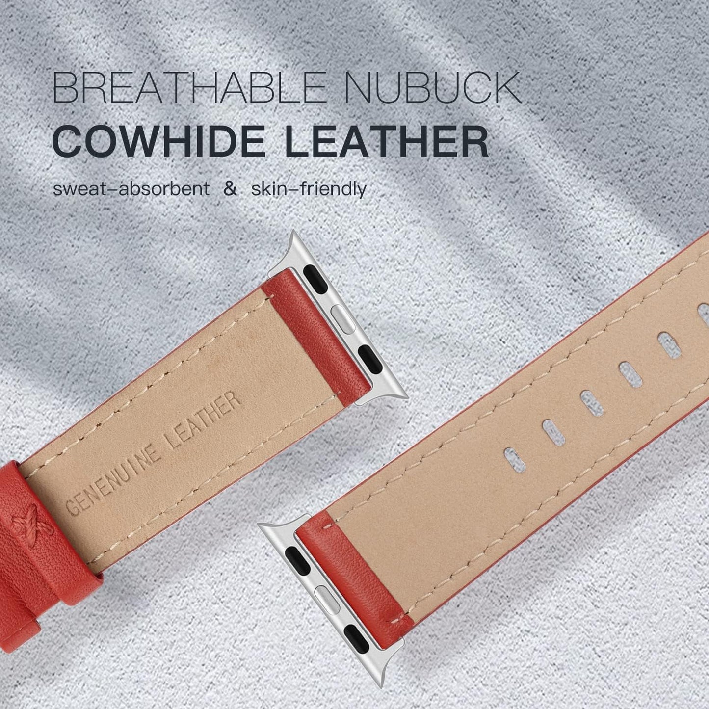 Leather Bands Compatible with Apple Watch 41Mm 38Mm 40Mm Band Women, Genuine Leather Band Replacement Strap Compatible for Iwatch Apple Watch Series 7 6 5 4 3 2 1 SE Sport Edition Women