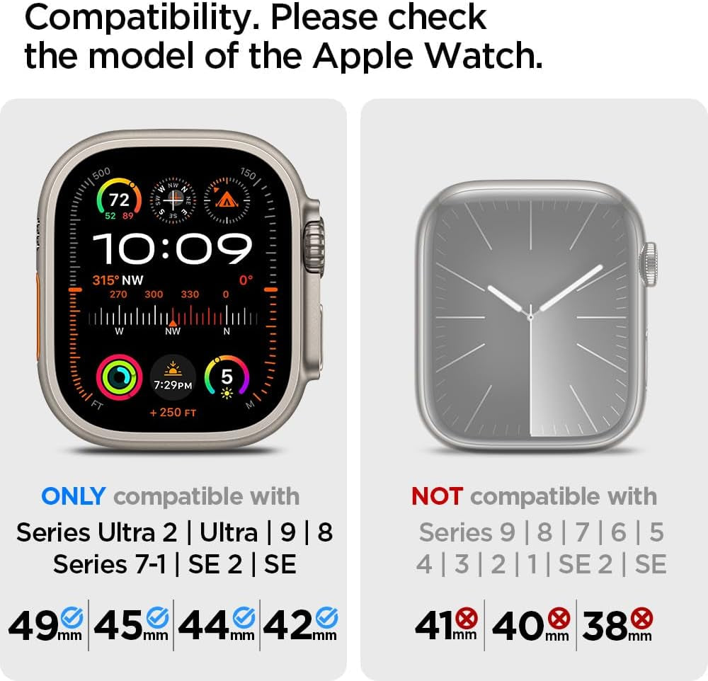 Durapro Armor Designed for Apple Watch Band for Apple Watch Ultra2/Apple Watch Ultra 49Mm, Series 9/8/SE2/7/6/SE/5/4/3/2/1 45Mm/44Mm/42Mm Durable Metal Connector Band