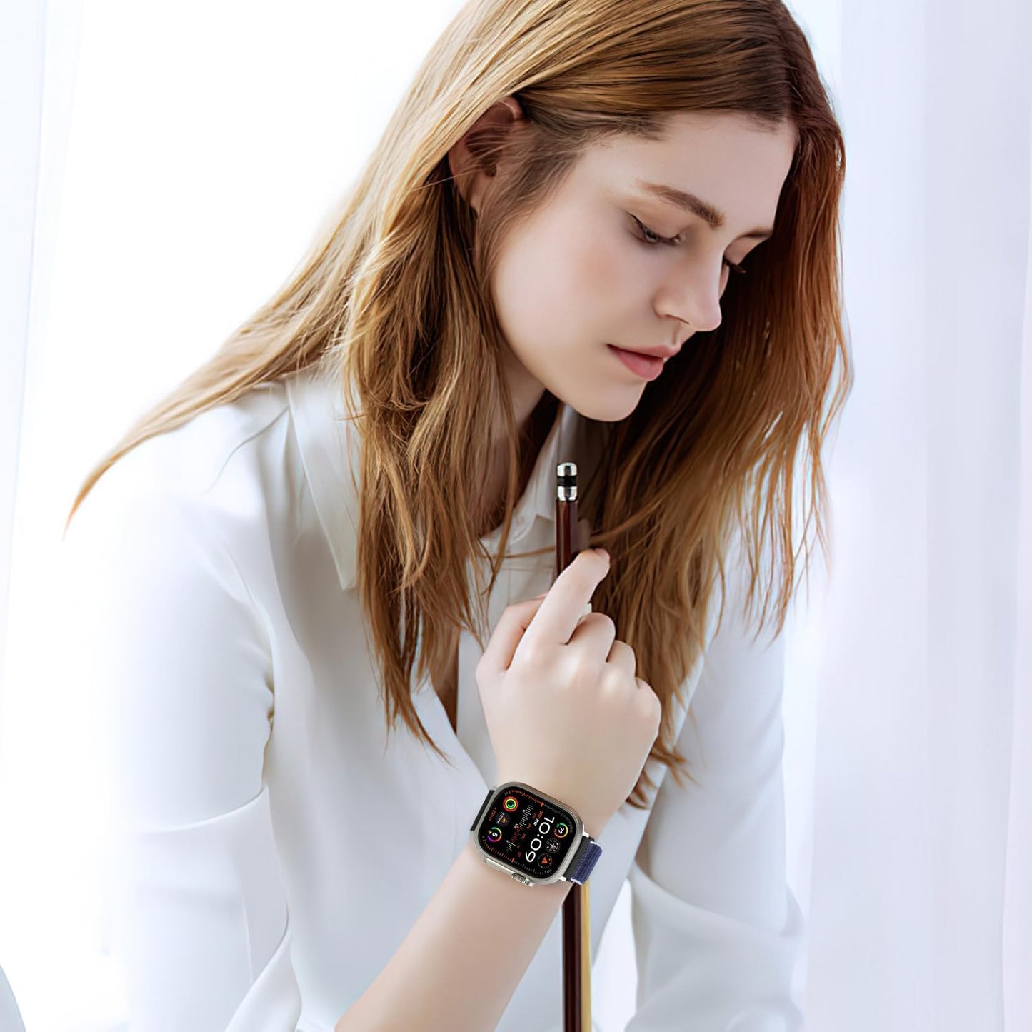 Nylon Sport Band Compatible with Apple Watch Band 38Mm 40Mm 41Mm 42Mm 44Mm 45Mm 49Mm Women Men, Adjustable Breathable Braided Replacement Strap for Iwatch Series 9 8 7 6 5 4 3 2 1 SE Ultra 2/1
