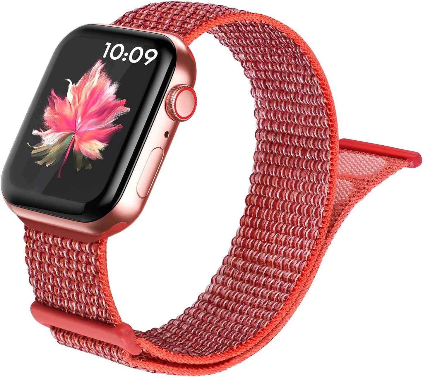 Nylon Sport Loop Bands Compatible with Apple Watch Band 41Mm 40Mm 38Mm 49Mm 45Mm 44Mm 42Mm Women Men, Stretchy Breathable Strap for Iwatch Series 9 Ultra 8 7 6 5 4 3 2 SE 38,Aprocot Peach