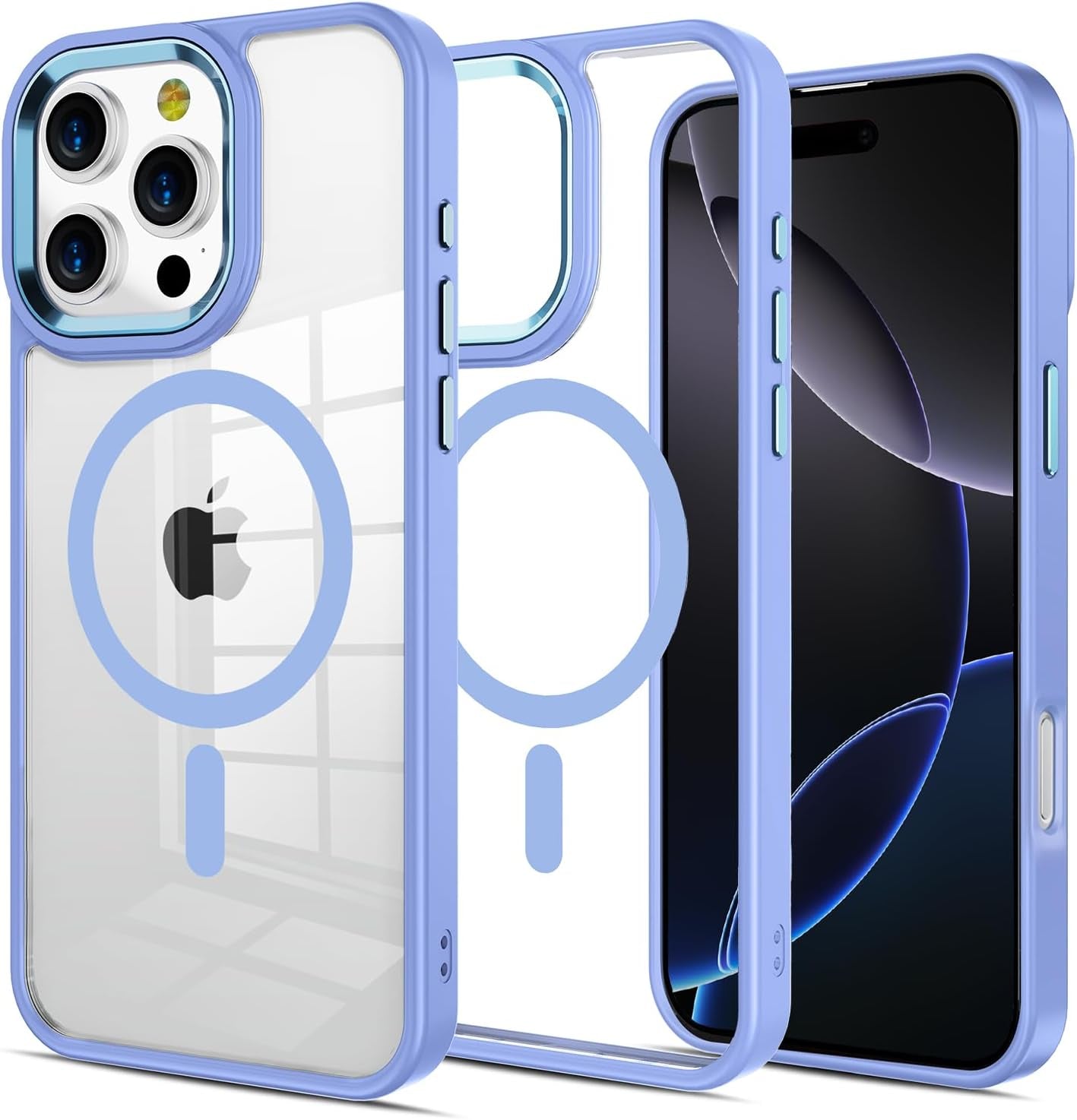 2025 New Magnetic for Iphone 16E Case,Compatible with Magsafe,Military Grade Drop Tested, Shockproof Matte Translucent Hard Back Slim Protective Case.Black Magnetic Circle.