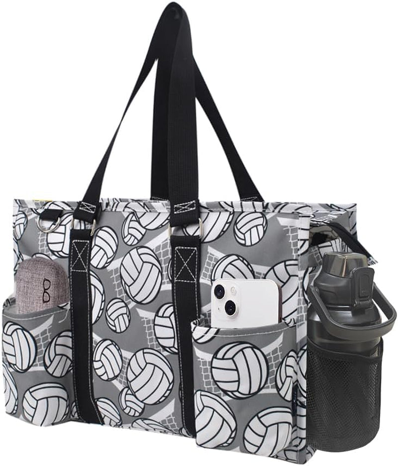 Utility Water Resistant Tote Bag, Top Zipper Closure, Perfect Gifts for Working Women, Nurses, Gym Bag