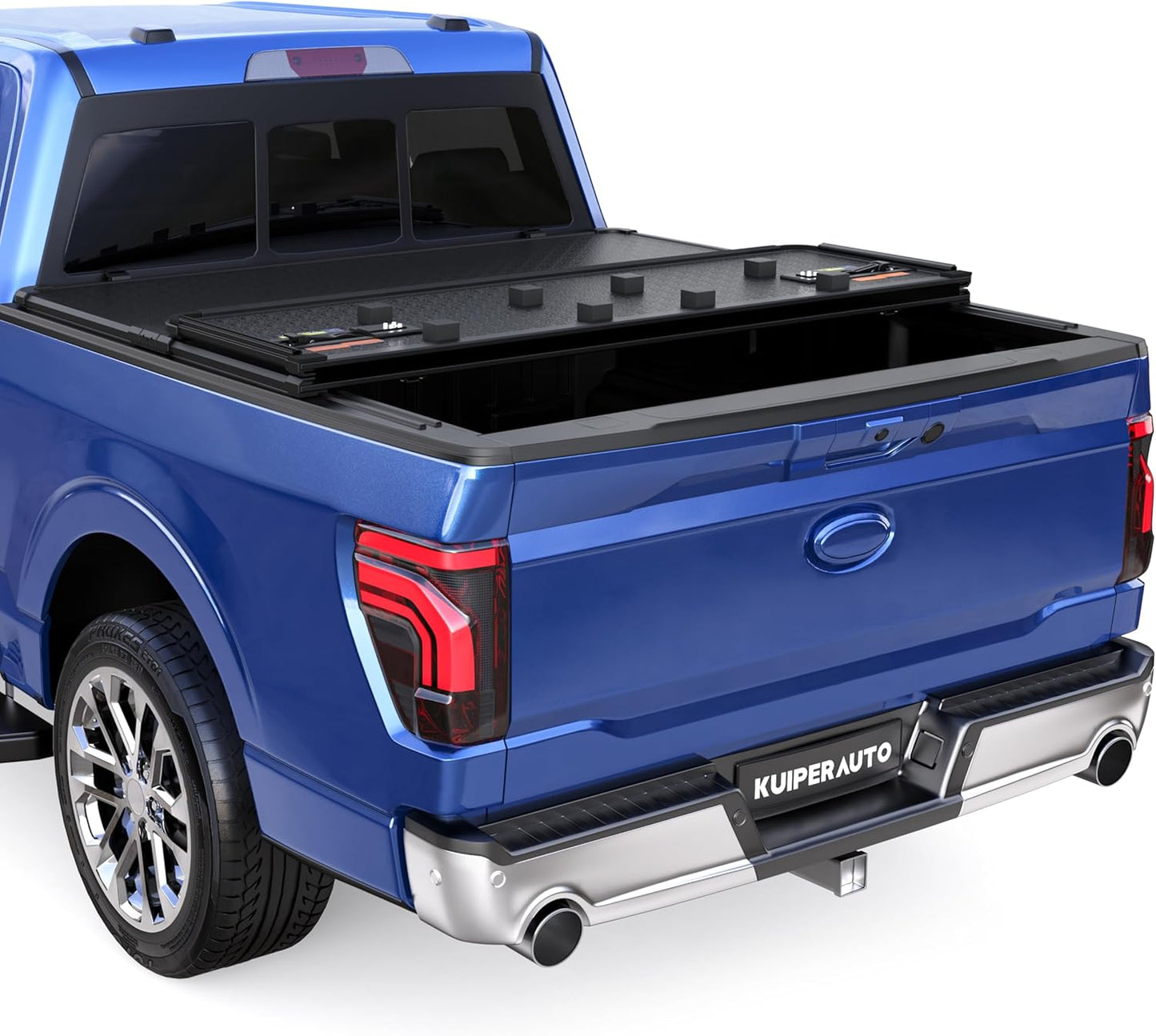 Tri 3-Flip 5.5 FT Soft Truck Bed Tonneau Cover Compatible with 2009-2014 Ford F150 F-150 Styleside (Excl Raptor Series) Truck Bed Cover