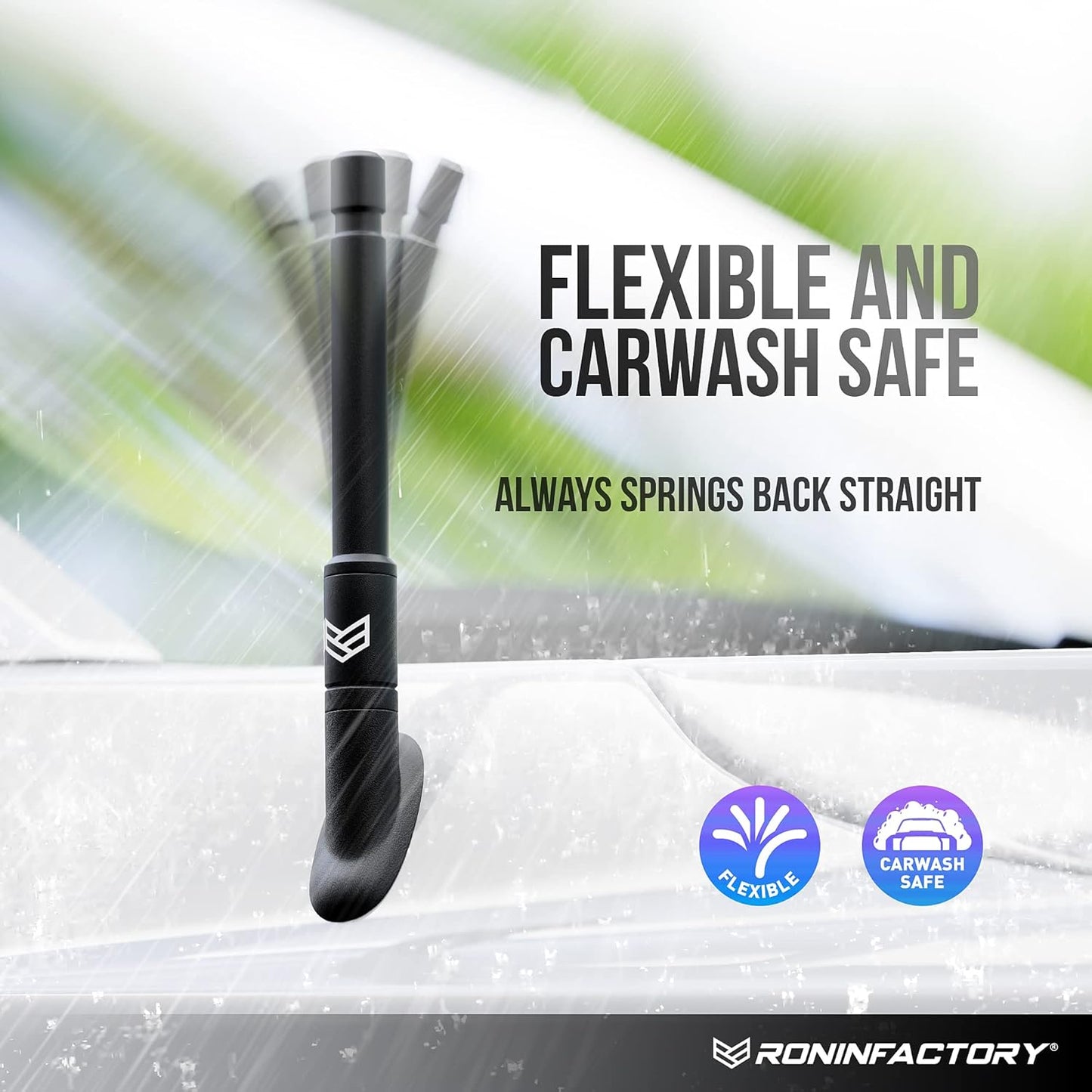 Truck Antenna for Chevy Silverado & GMC Sierra Accessories (2014+) anti Theft - Carwash Safe Short Replacement Antenna (5 Inch Flexible)